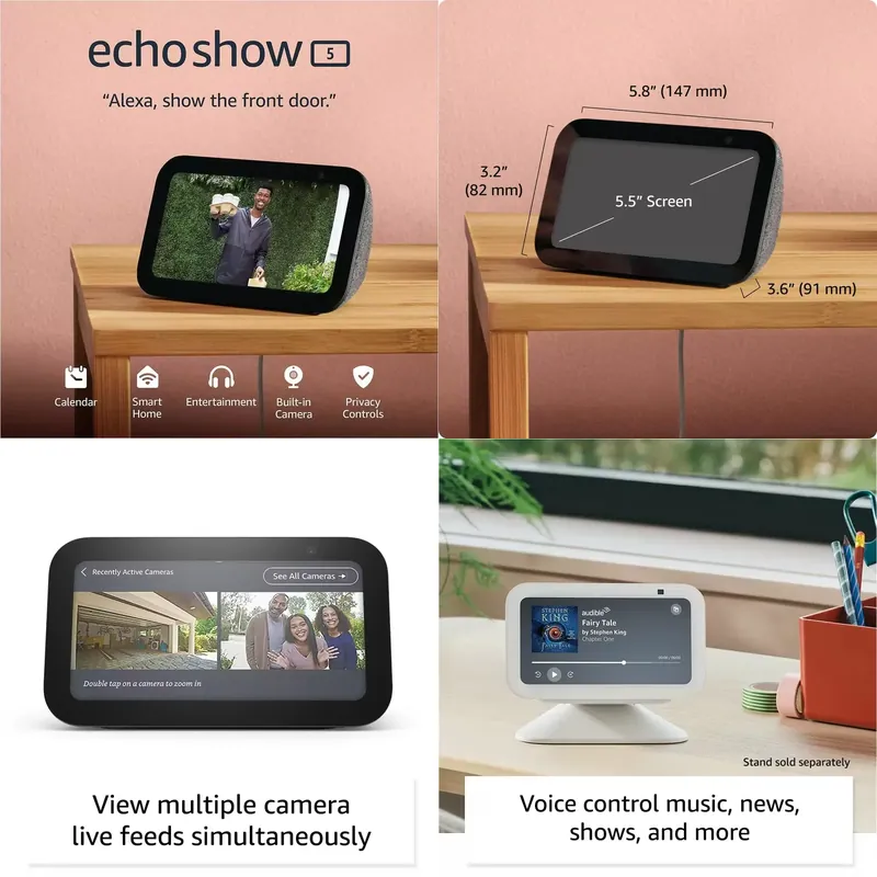 Smart Home Video - Echo Show 5 Inteligentny Głośnik z