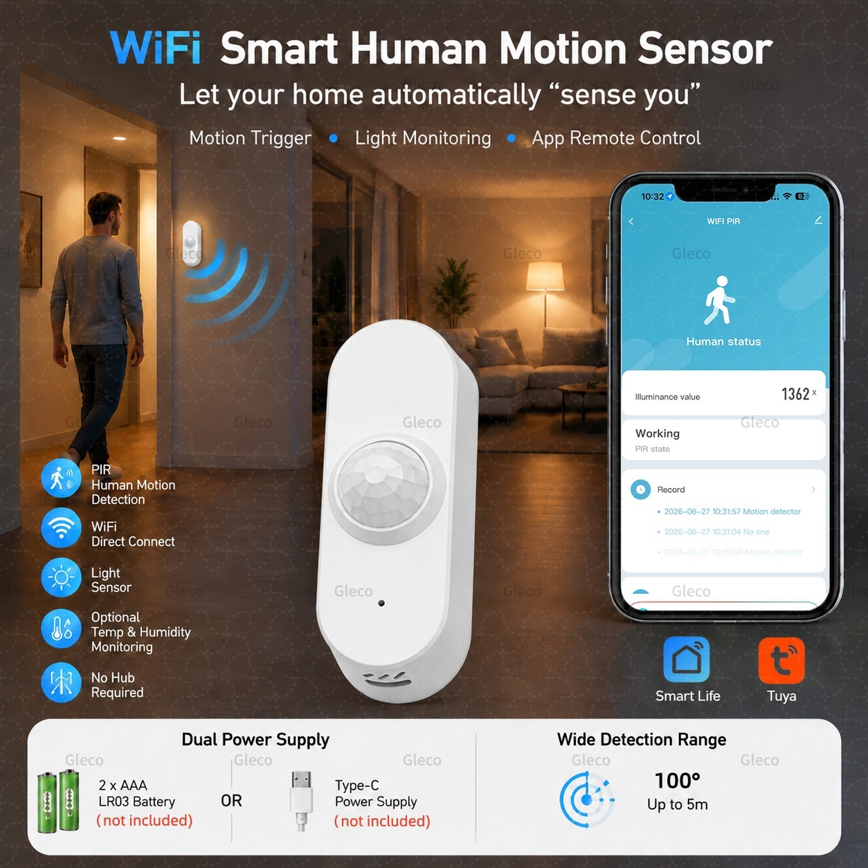 Czujnik ruchu PIR Tuya Wifi Sm – Smart Home Wiser recenzja i cena